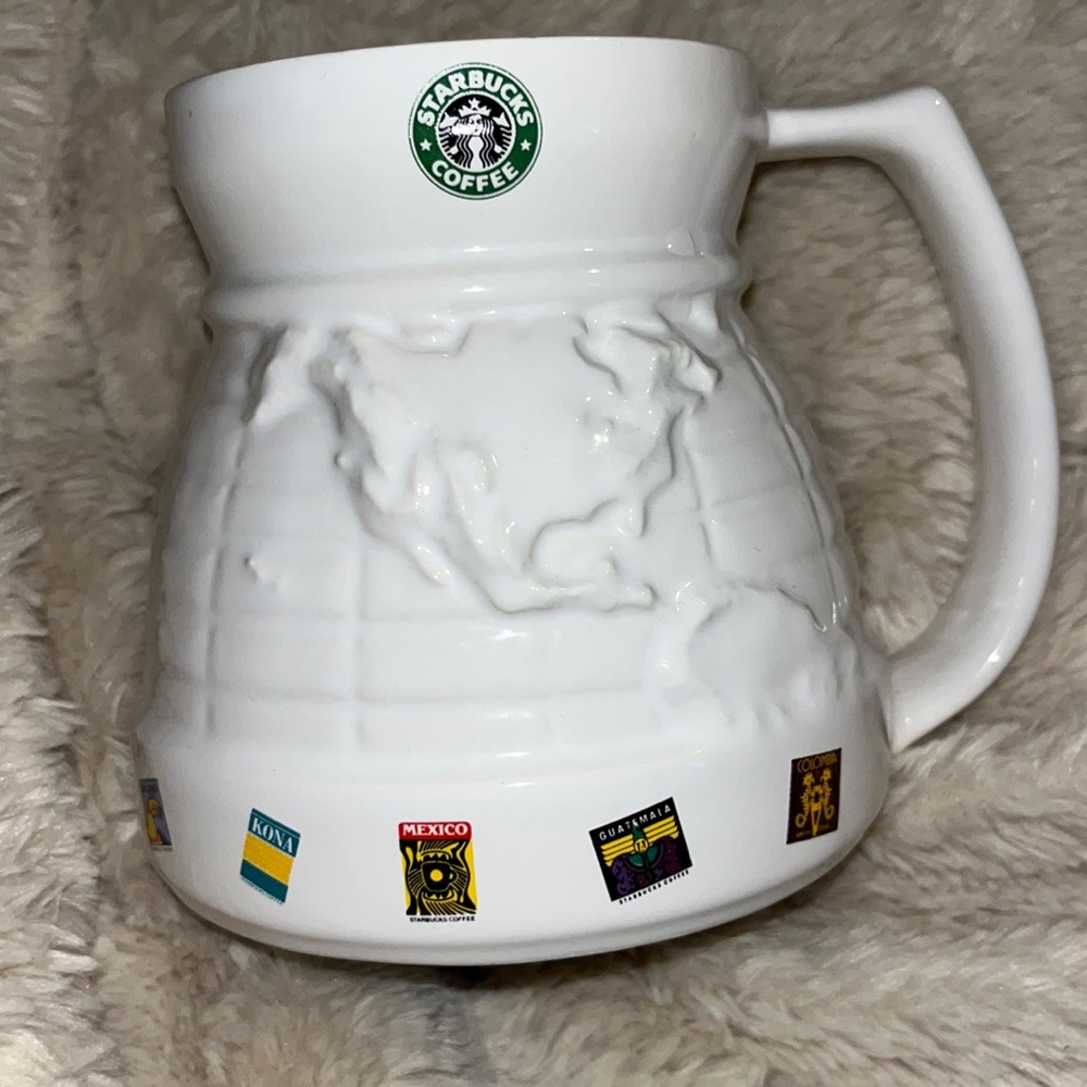 STARBUCKS World mug - Kenya, Ethiopia, Samatha, Sulawesi, New Guinea, Kona,